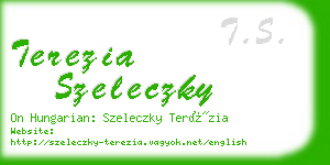 terezia szeleczky business card